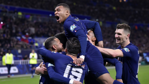 PSG celebrate a goal