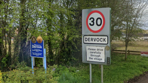 Road signs of Dervock