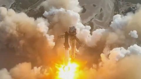 SpaceX rocket on launchpad 