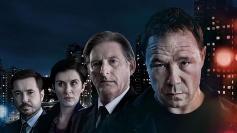 Martin Compston, Vicky McClure, Adrian Dunbar and Stephen Graham in Line of Duty