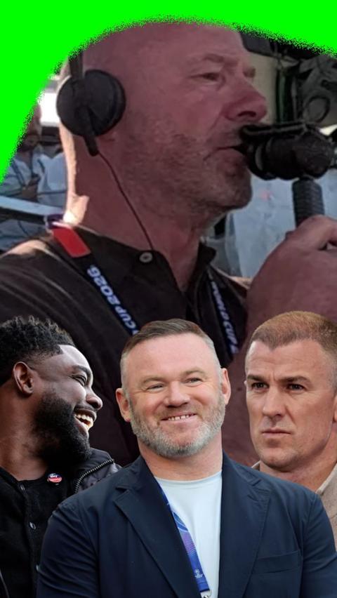 Alan Shearer commentating on the World Cup final