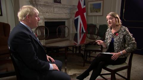 Boris Johnson with Laura Kuenssberg