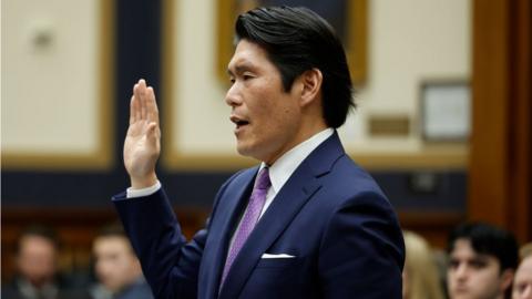 Robert Hur is sworn in to testify before the House Judiciary Committee