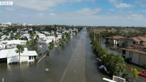 Flooded neighborhood in Florida