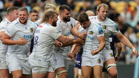 Richard Capstick scored two of Exeter's tries at Worcester