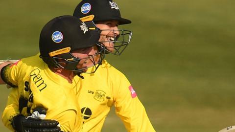 Gloucestershire celebrate victory