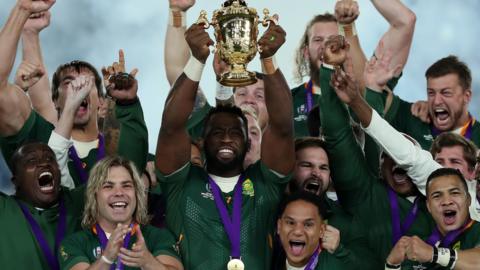 South Africa celebrate winning the 2019 Rugby World Cup