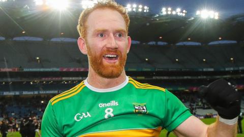 Conor Glass celebrates after Glen's dramatic All-Ireland Club Football triumph at Croke Park