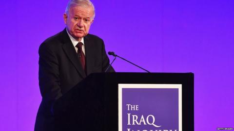 Sir John Chilcot delivers his report