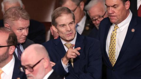 Jim Jordan watches on during the floor vote