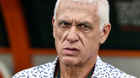 Burkina Faso coach Hubert Velud on the touchline during the 2023 Africa Cup of Nations