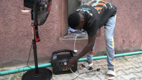 The generator in use