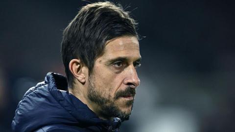 Alessio Dionisi, while head coach of Empoli, looking on from the touchline