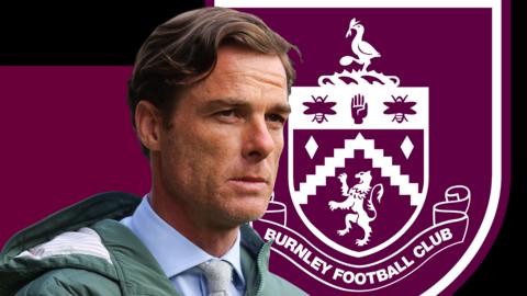 Scott Parker and the Burnley club crest