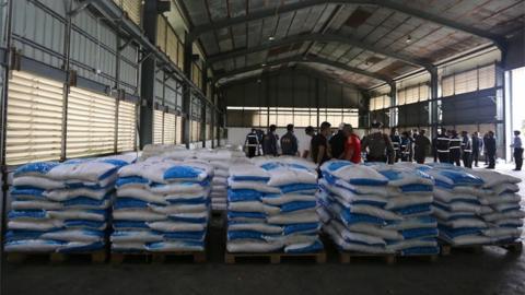 A handout photo made available by the Office of Narcotics Control Board (ONCB) shows the Thai police officers and relevant authorities inspect after seized Ketamine inside a warehouse at Bang Pakong District in Chachoengsao province, Thailand, 12 November 2020.