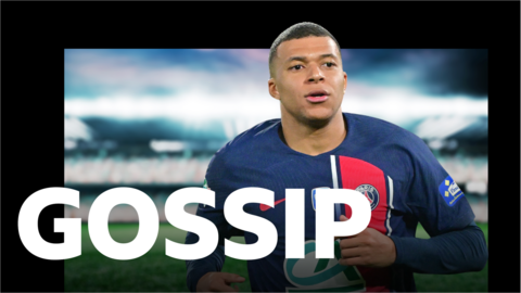 Kylian Mbappe and the gossip logo