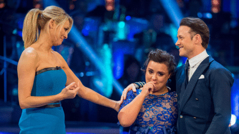 Tess Daly, Susan Calman and Kevin Clifton