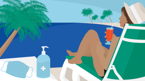 Sun bather illustration