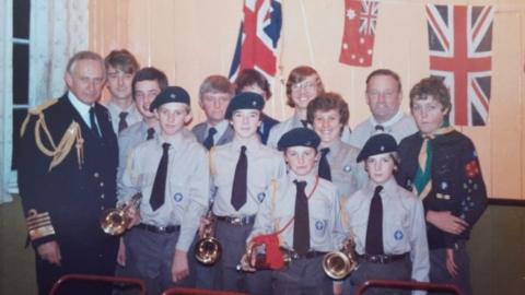 Pam Giles with Trevor Head when they were scouts