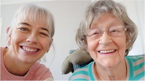 Clare and her mother Veronica