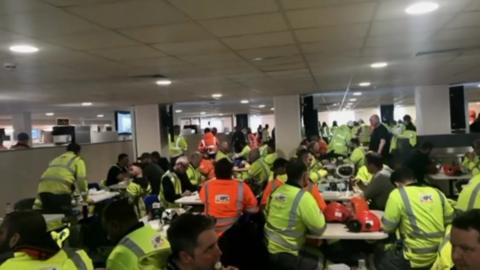 Hinkley Point C workers sit-in