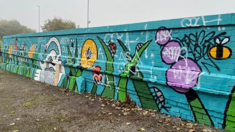 The artwork vandalised