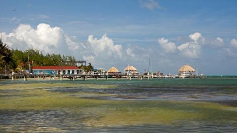 Piers in San Pedro, Ambergris Caye, Belize (file pic)