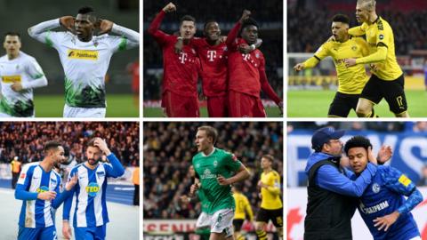 Borussia Monchengladbach, Bayern Munich, Borussia Dortmund, Hertha Berlin, Werder Bremen, Schalke