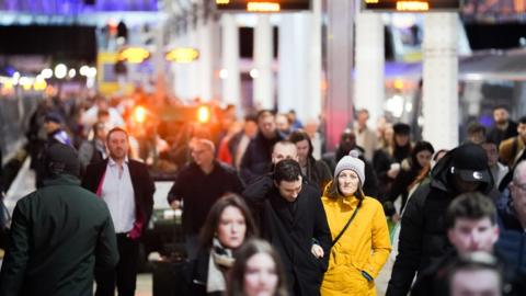 Commuters at Paddington Station