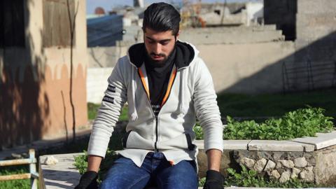 Photograph of Syrian rapper Amir