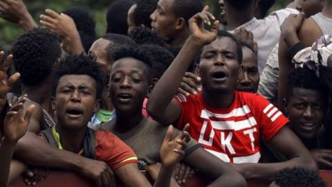 Young people riding around in a truck following plans to declare a breakaway region