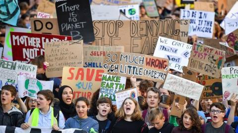 Climate strike protest in Edinburgh