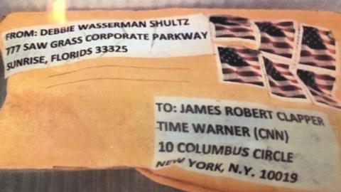 Package addressed to James Clapper