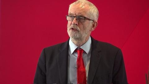 Jeremy Corbyn in Blackpool