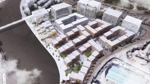 Belfast Waterside development will include office space, homes, a creative hub and a hotel
