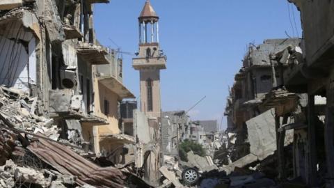 Destroyed buildings in Benghazi, Libya. Photo: 5 July 2017