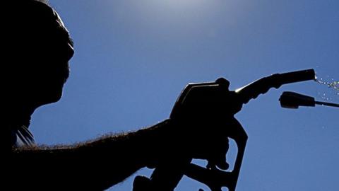 A pump at a petrol station