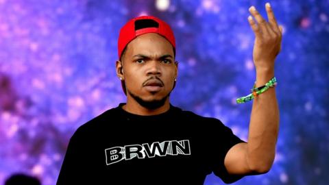 Chance the Rapper, who says he has purchased the Chicago news website Chicagoist, seen here performing, 4 July 2018