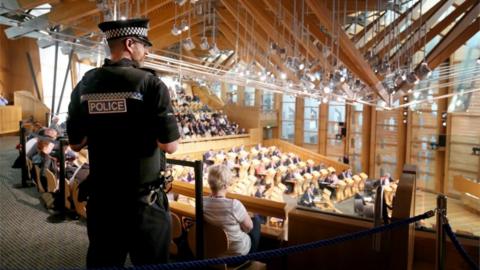 Police officer Holyrood chamber