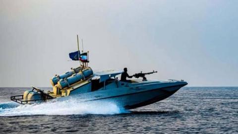 Iranian gunboat off southern coast of country in Dec 2025