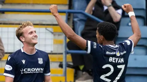 Dundee players celebrating