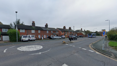 London Road, Stanway, at the Lucy Lane South junction