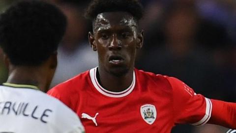 Clarke Oduor played in Barnsley's EFL Cup second round defeat by Leeds United