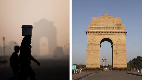 Delhi before and after the lockdown