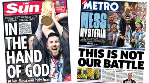 Monday's Front Pages