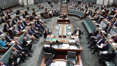 Members of Parliament attend the first Parliamentary sitting of 2016 at Parliament House in Canberra