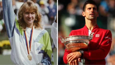 Steffi Graf and Novak Djokovic