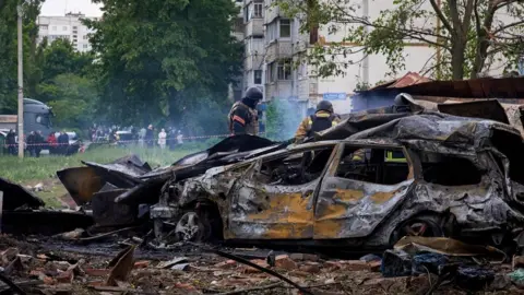 Aftermath of Russian attack in Kharkiv