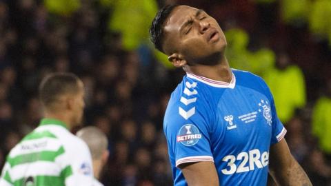 Rangers' Alfredo Morelos is left frustrated