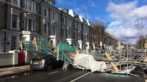 Holland Road scaffolding